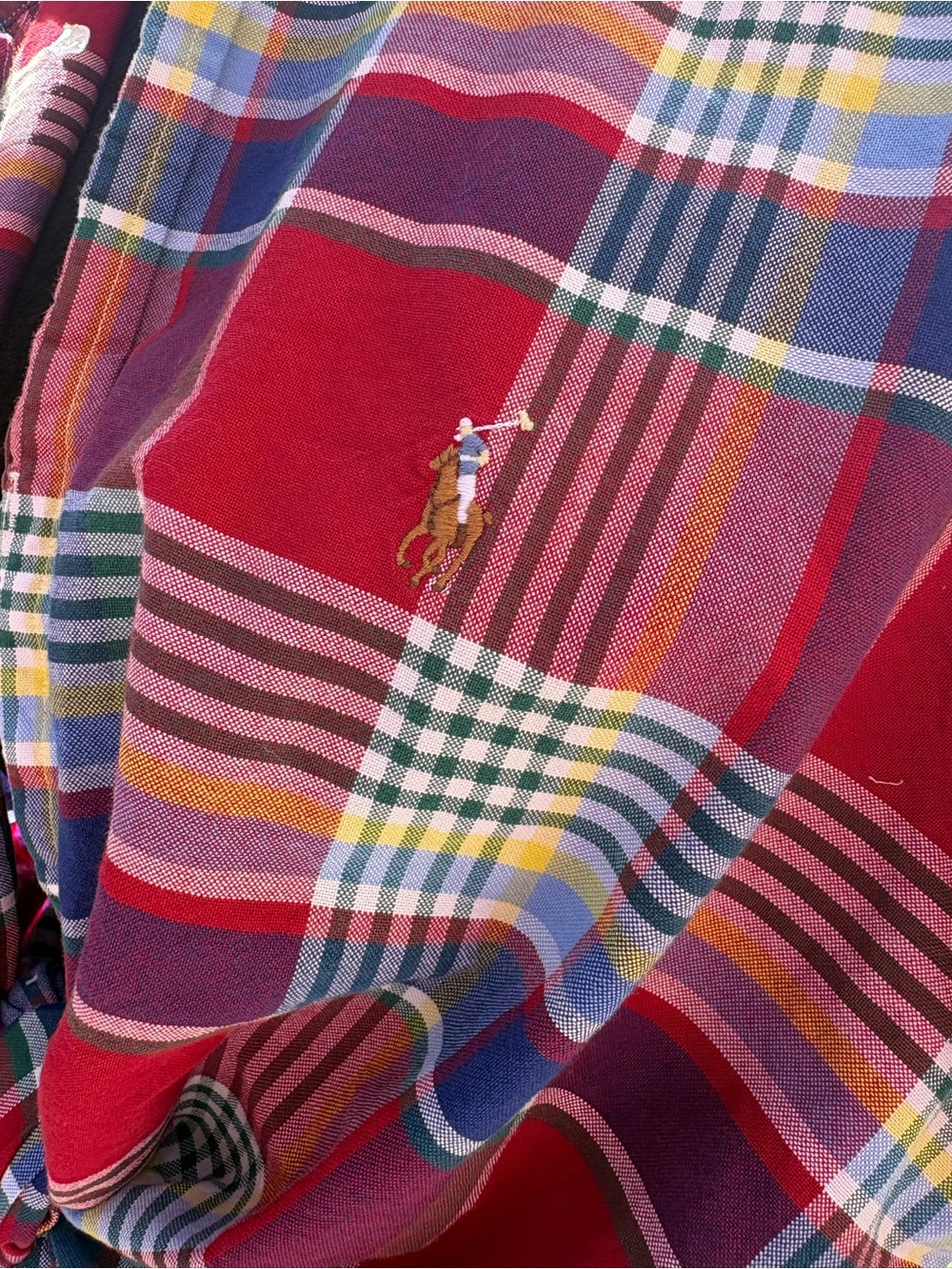 Reworked Ralph Lauren Red Plaid Button-Front - Picture 7 of 7